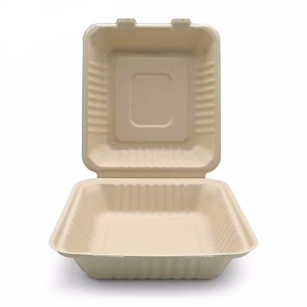 Biodegradable Food Containers - 1 Compartment Brown