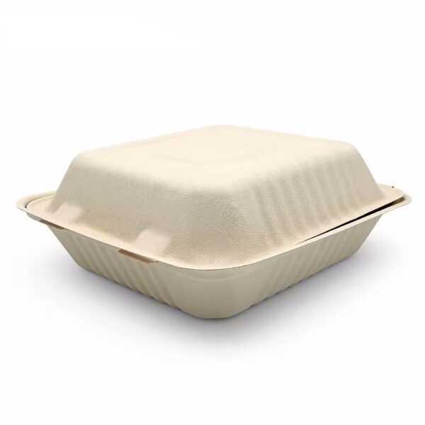 Biodegradable Food Containers - 1 Compartment Brown