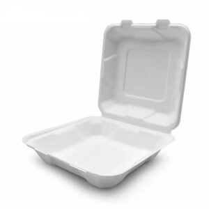 Biodegradable Food Containers - 1 Compartment White